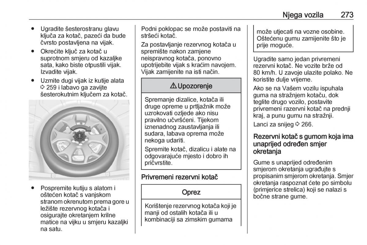 Opel Insignia A vlasnicko uputstvo / page 275