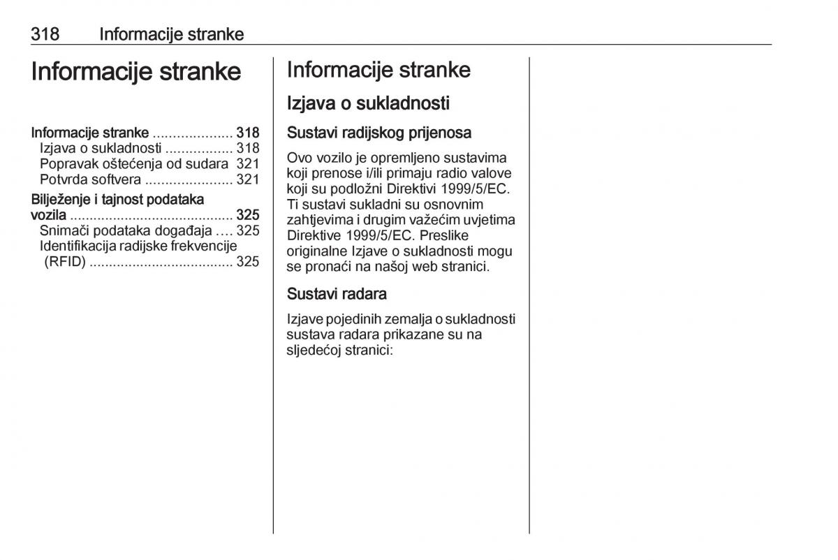 Opel Insignia A vlasnicko uputstvo / page 320