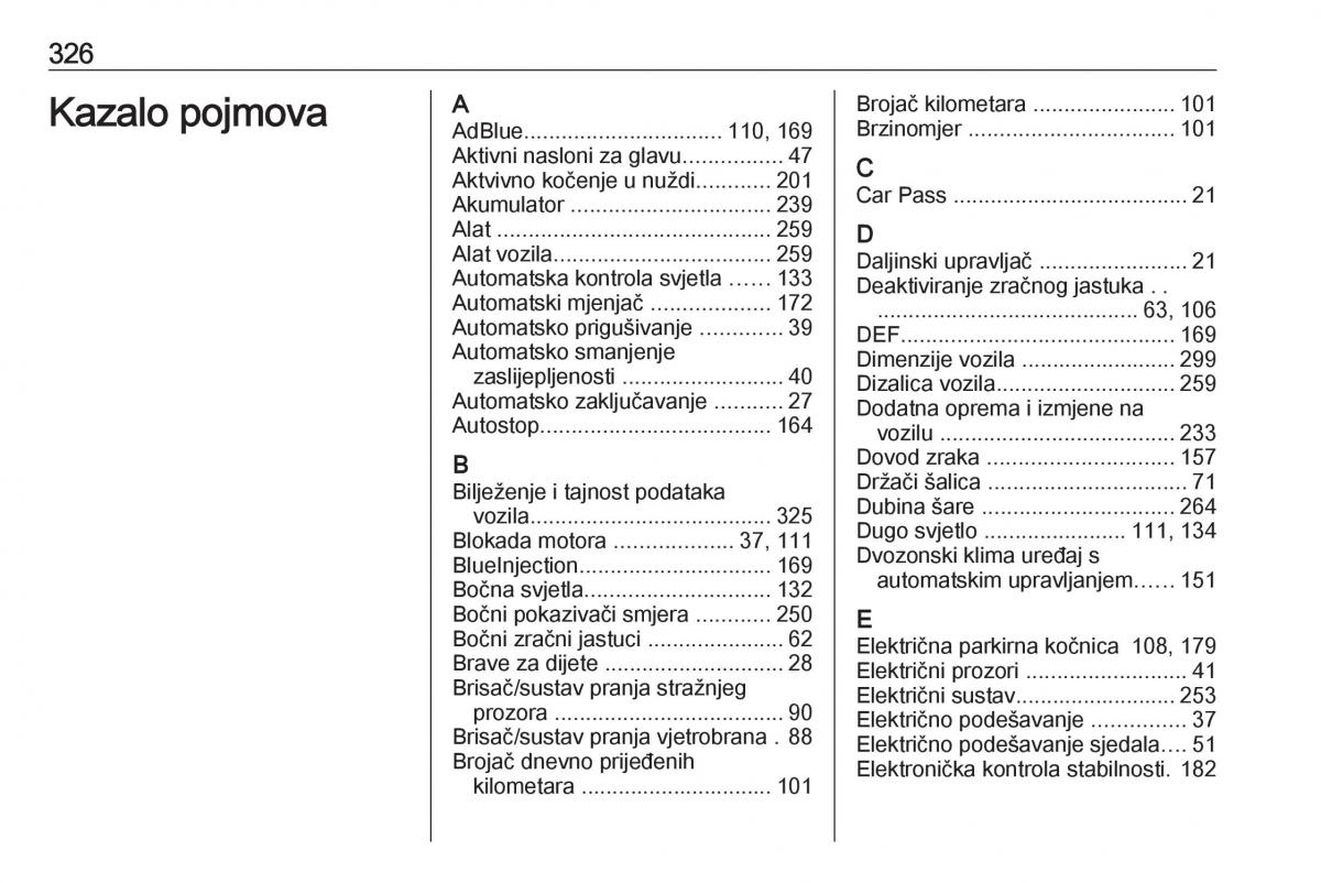 Opel Insignia A vlasnicko uputstvo / page 328