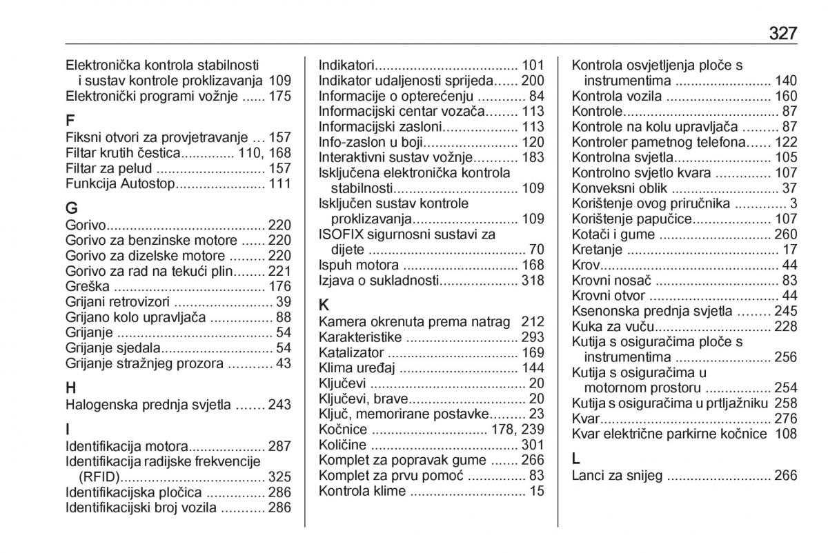 Opel Insignia A vlasnicko uputstvo / page 329