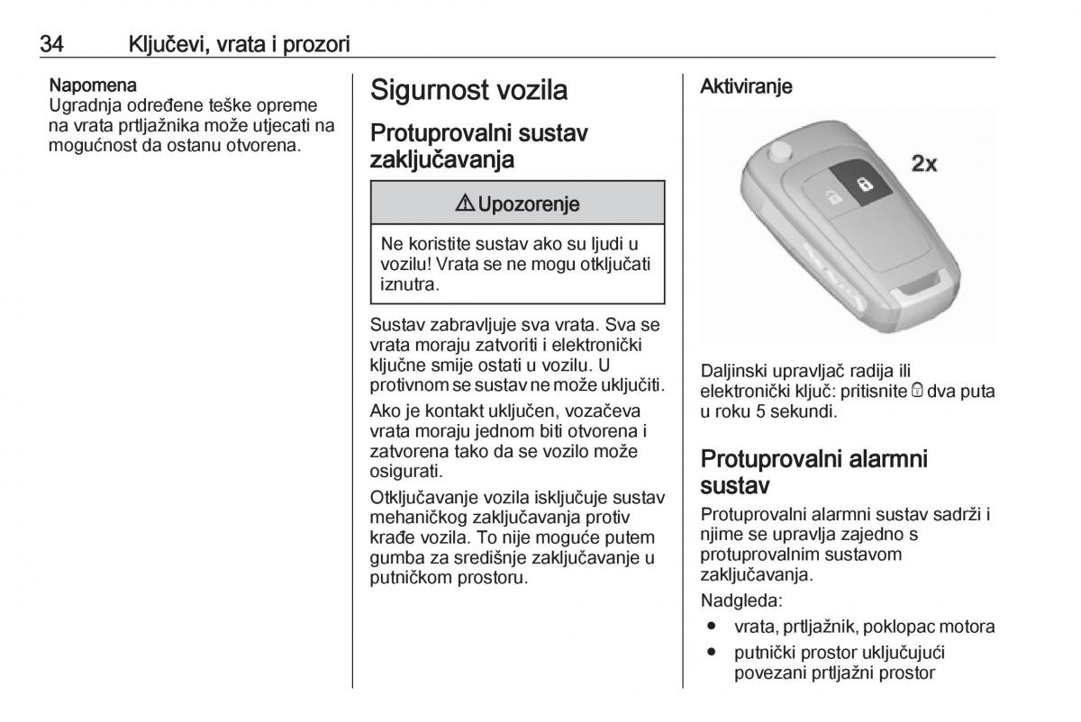 Opel Insignia A vlasnicko uputstvo / page 36