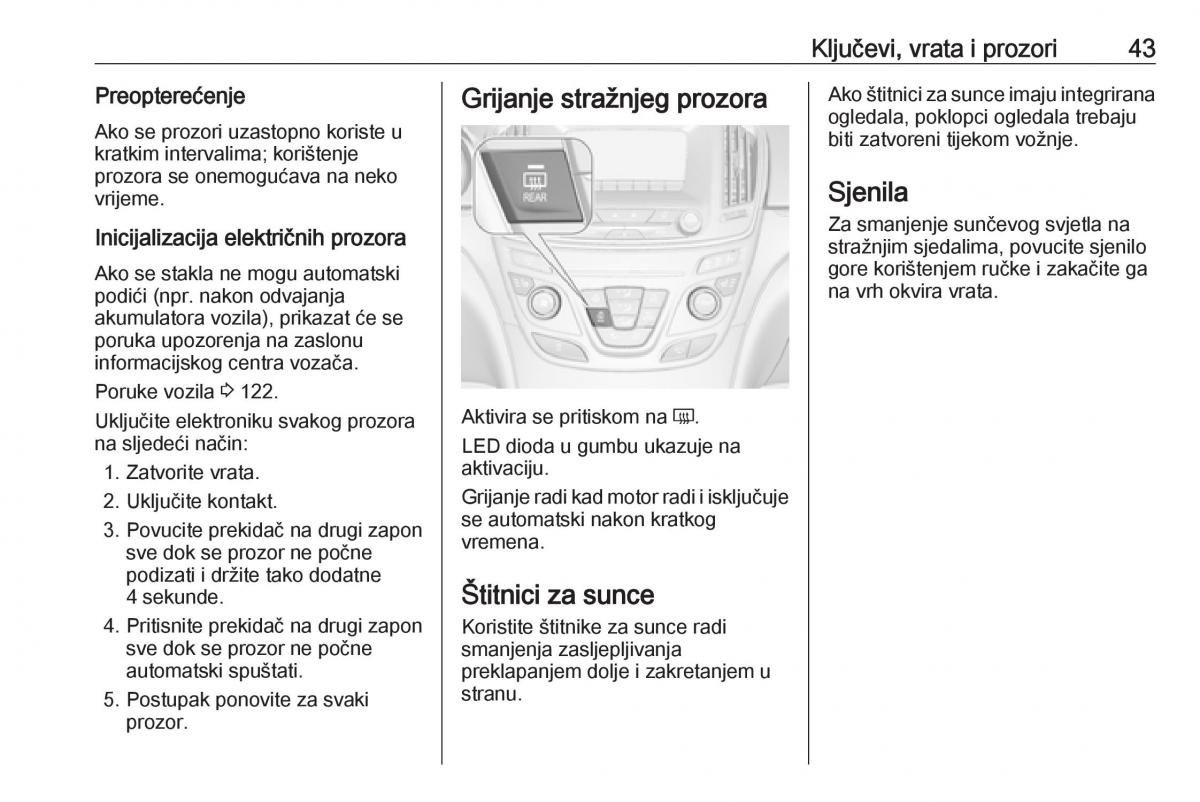 Opel Insignia A vlasnicko uputstvo / page 45