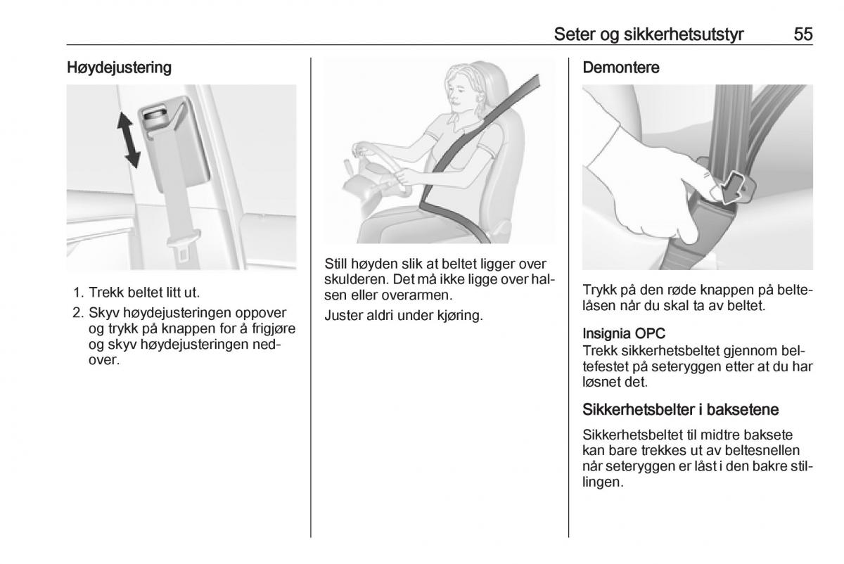 Opel Insignia A bruksanvisningen / page 57