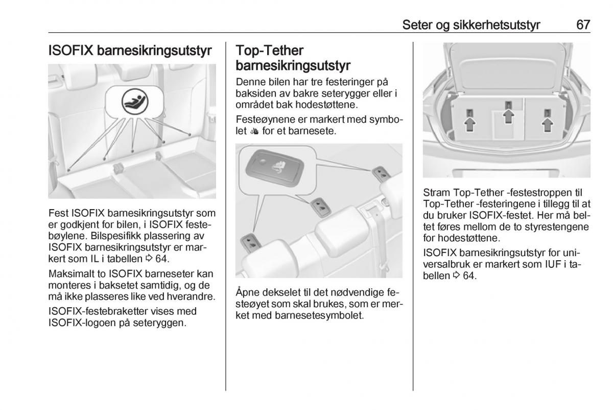 Opel Insignia A bruksanvisningen / page 69