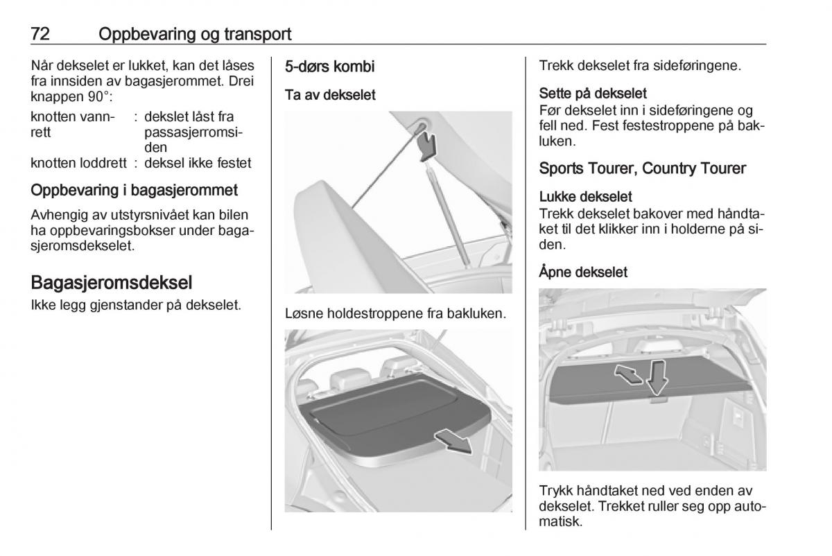 Opel Insignia A bruksanvisningen / page 74