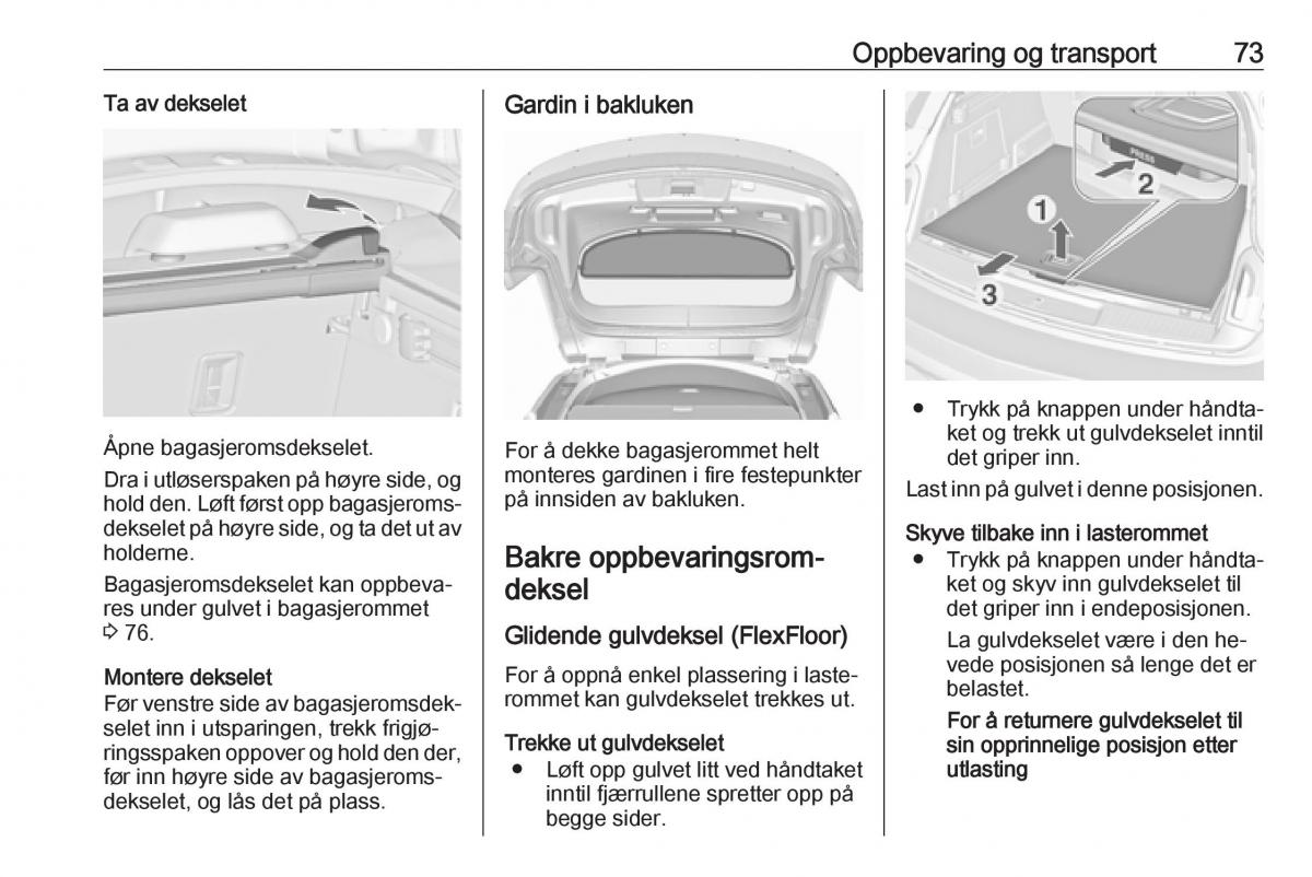 Opel Insignia A bruksanvisningen / page 75