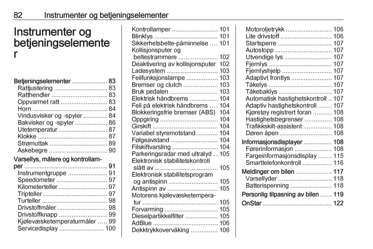 Opel Insignia A bruksanvisningen / page 84