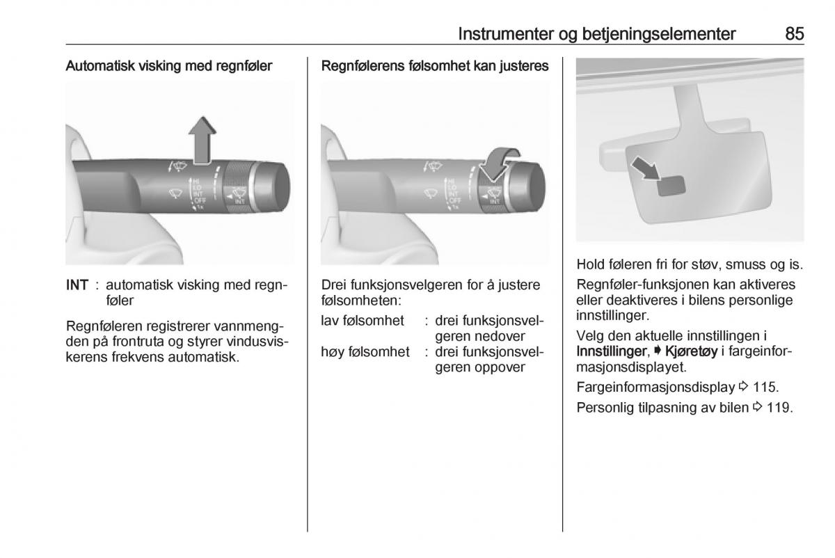 Opel Insignia A bruksanvisningen / page 87