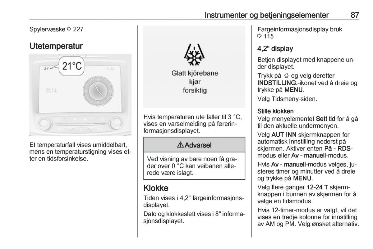 Opel Insignia A bruksanvisningen / page 89