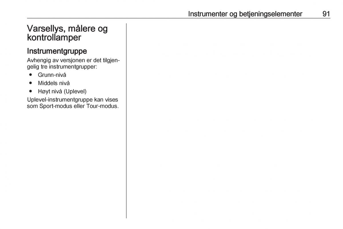 Opel Insignia A bruksanvisningen / page 93