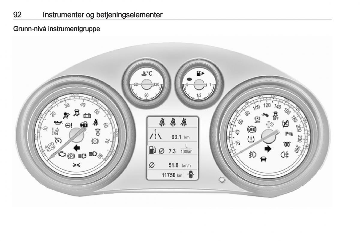 Opel Insignia A bruksanvisningen / page 94