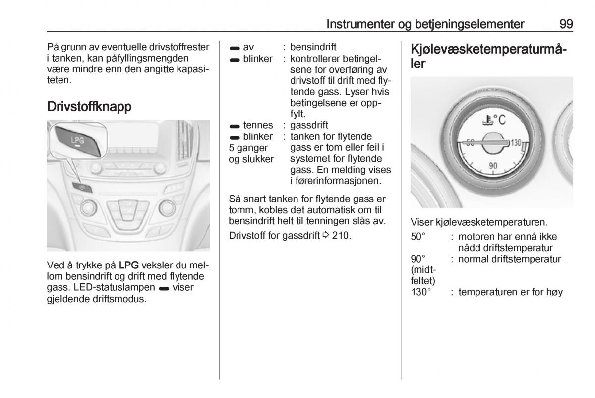 Opel Insignia A bruksanvisningen / page 101