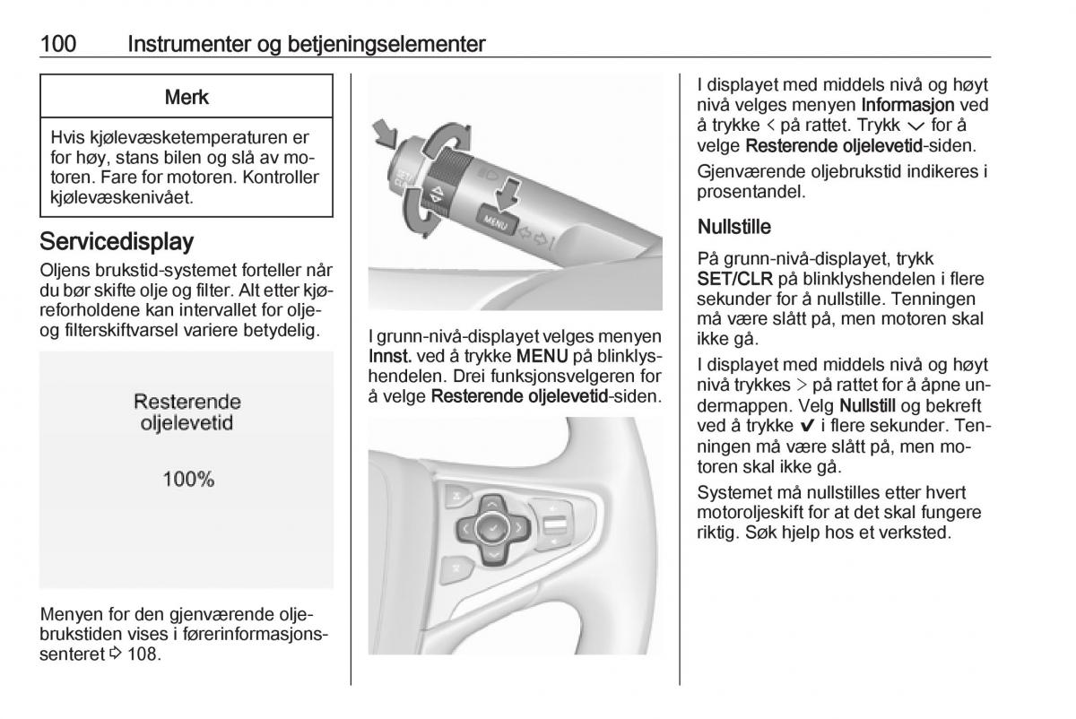 Opel Insignia A bruksanvisningen / page 102