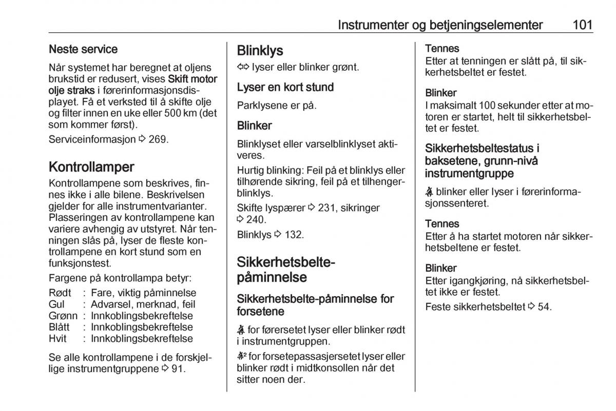 Opel Insignia A bruksanvisningen / page 103