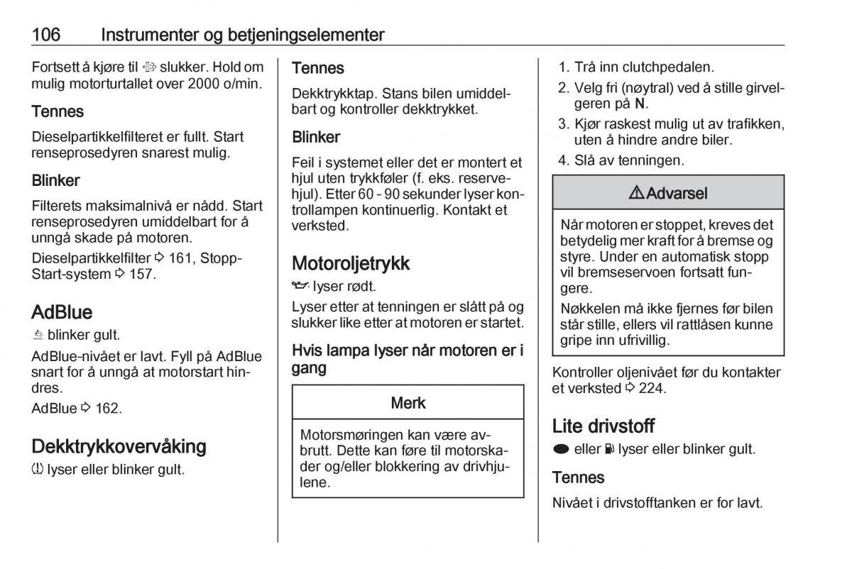 Opel Insignia A bruksanvisningen / page 108