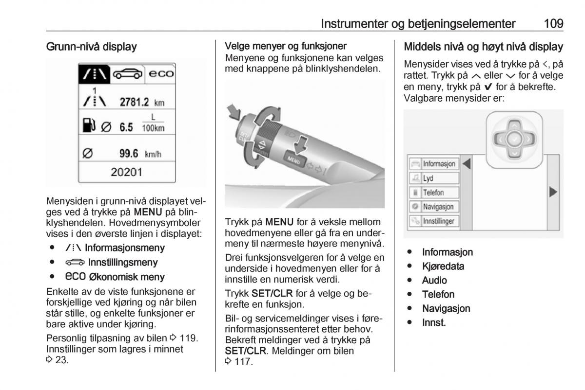 Opel Insignia A bruksanvisningen / page 111