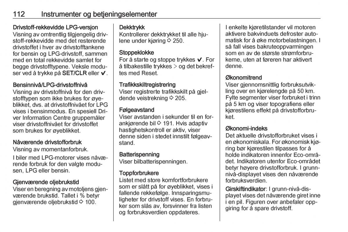 Opel Insignia A bruksanvisningen / page 114