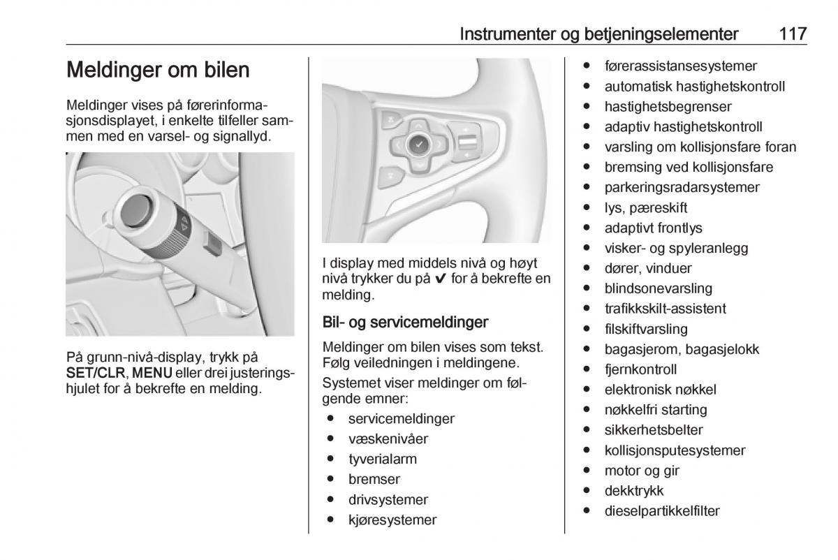 Opel Insignia A bruksanvisningen / page 119