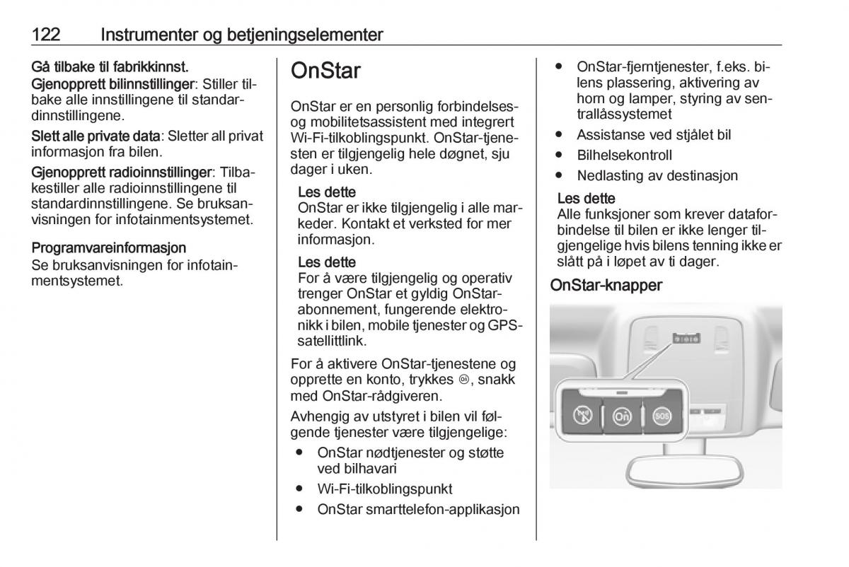 Opel Insignia A bruksanvisningen / page 124