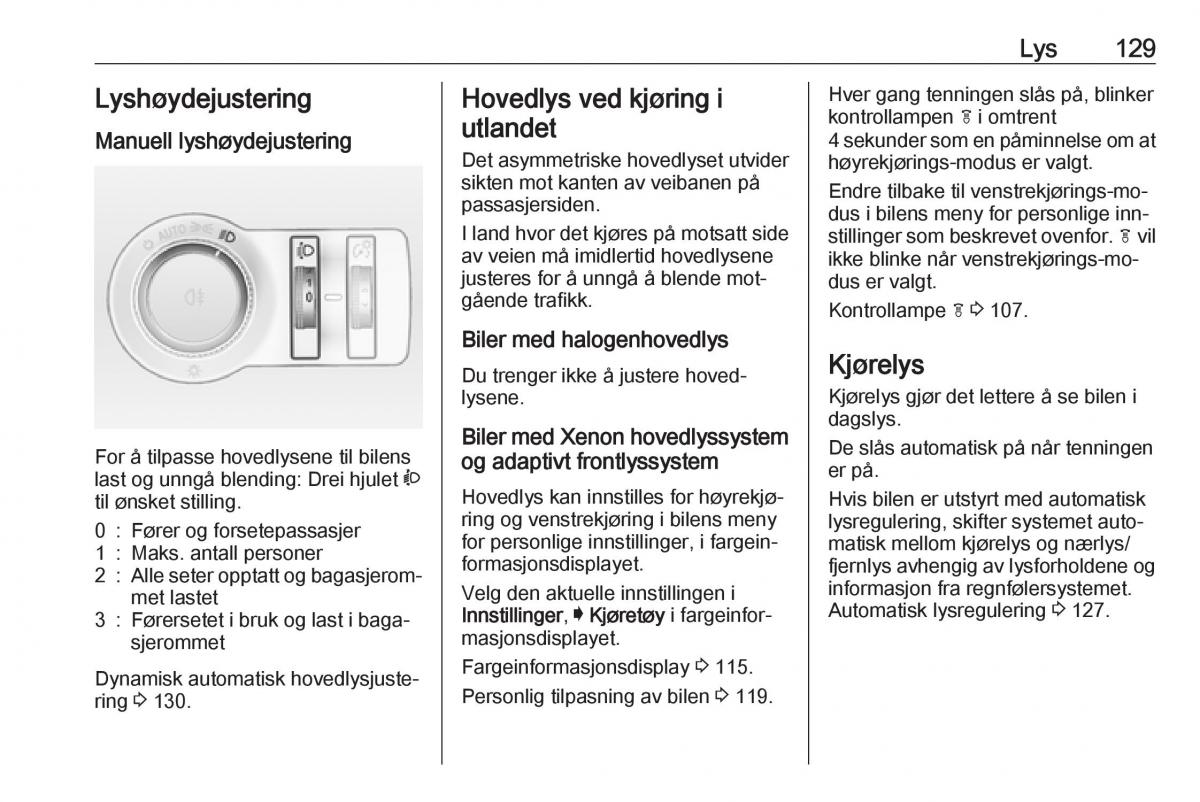 Opel Insignia A bruksanvisningen / page 131