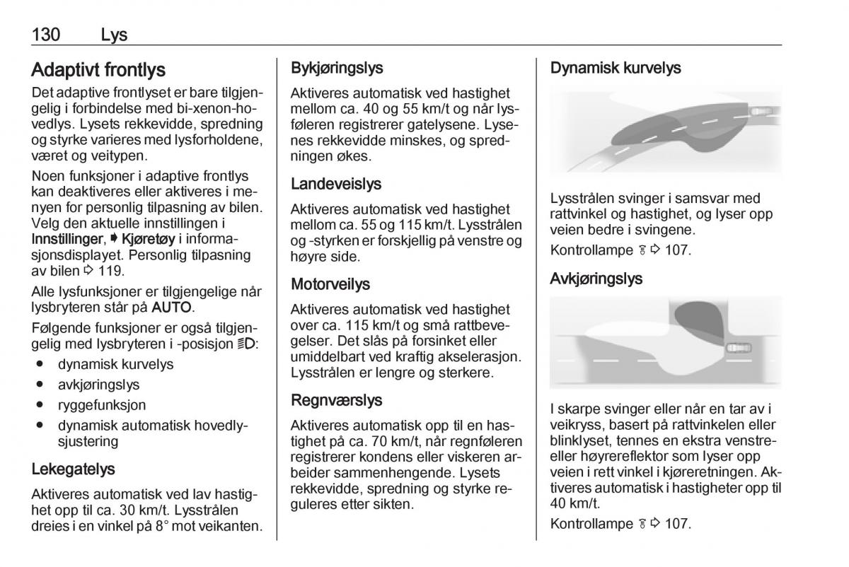 Opel Insignia A bruksanvisningen / page 132