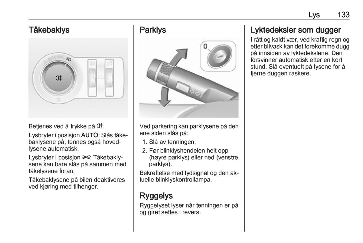 Opel Insignia A bruksanvisningen / page 135