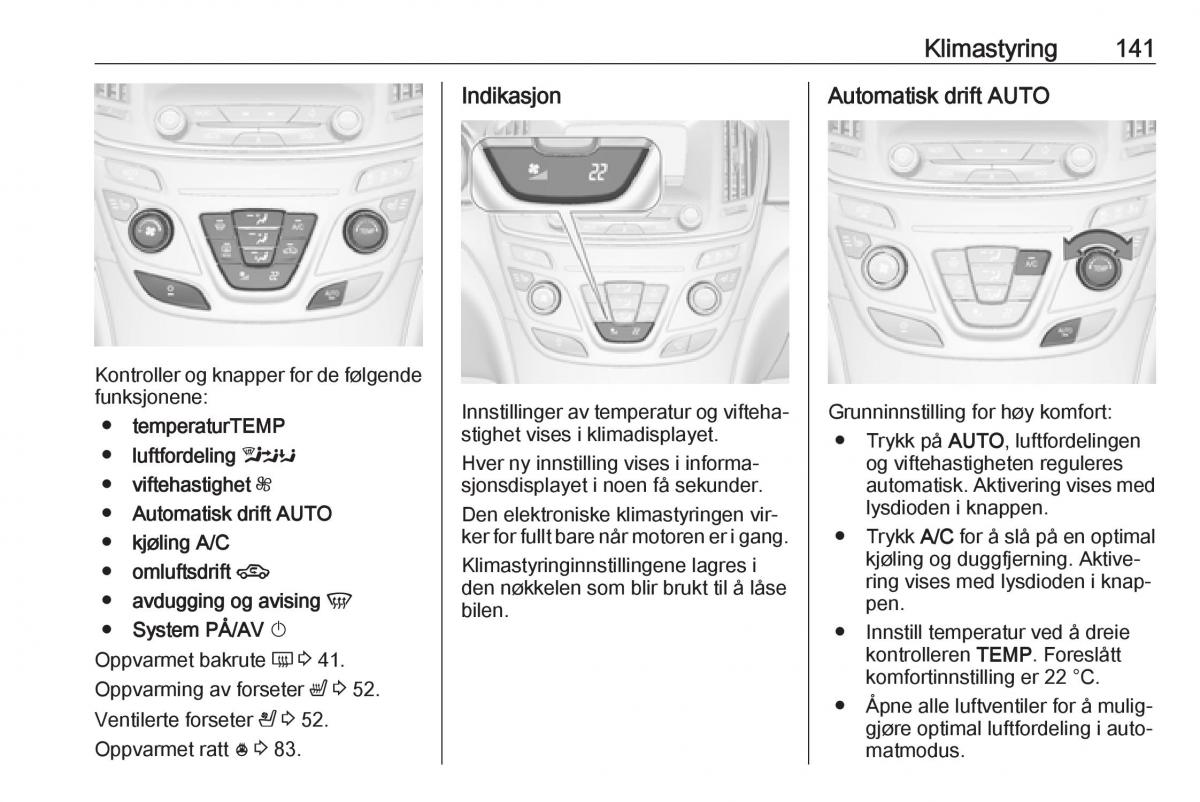 Opel Insignia A bruksanvisningen / page 143