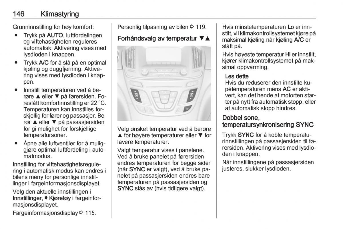 Opel Insignia A bruksanvisningen / page 148