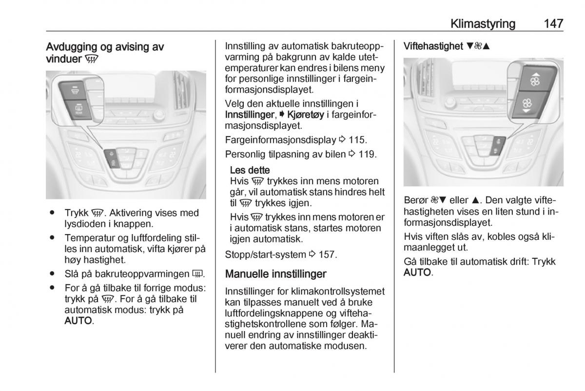 Opel Insignia A bruksanvisningen / page 149