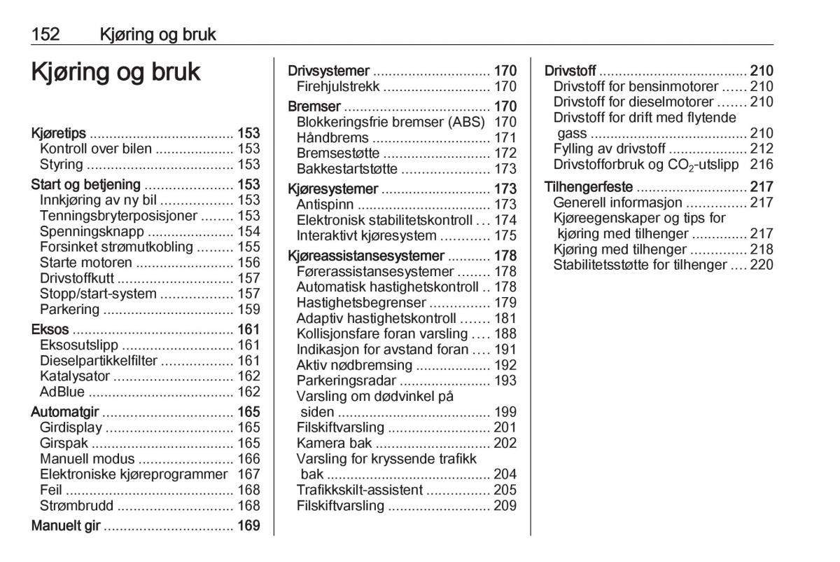 Opel Insignia A bruksanvisningen / page 154