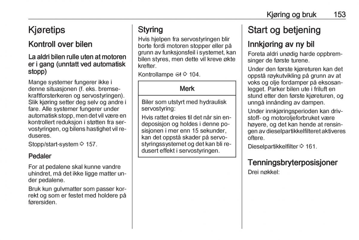 Opel Insignia A bruksanvisningen / page 155