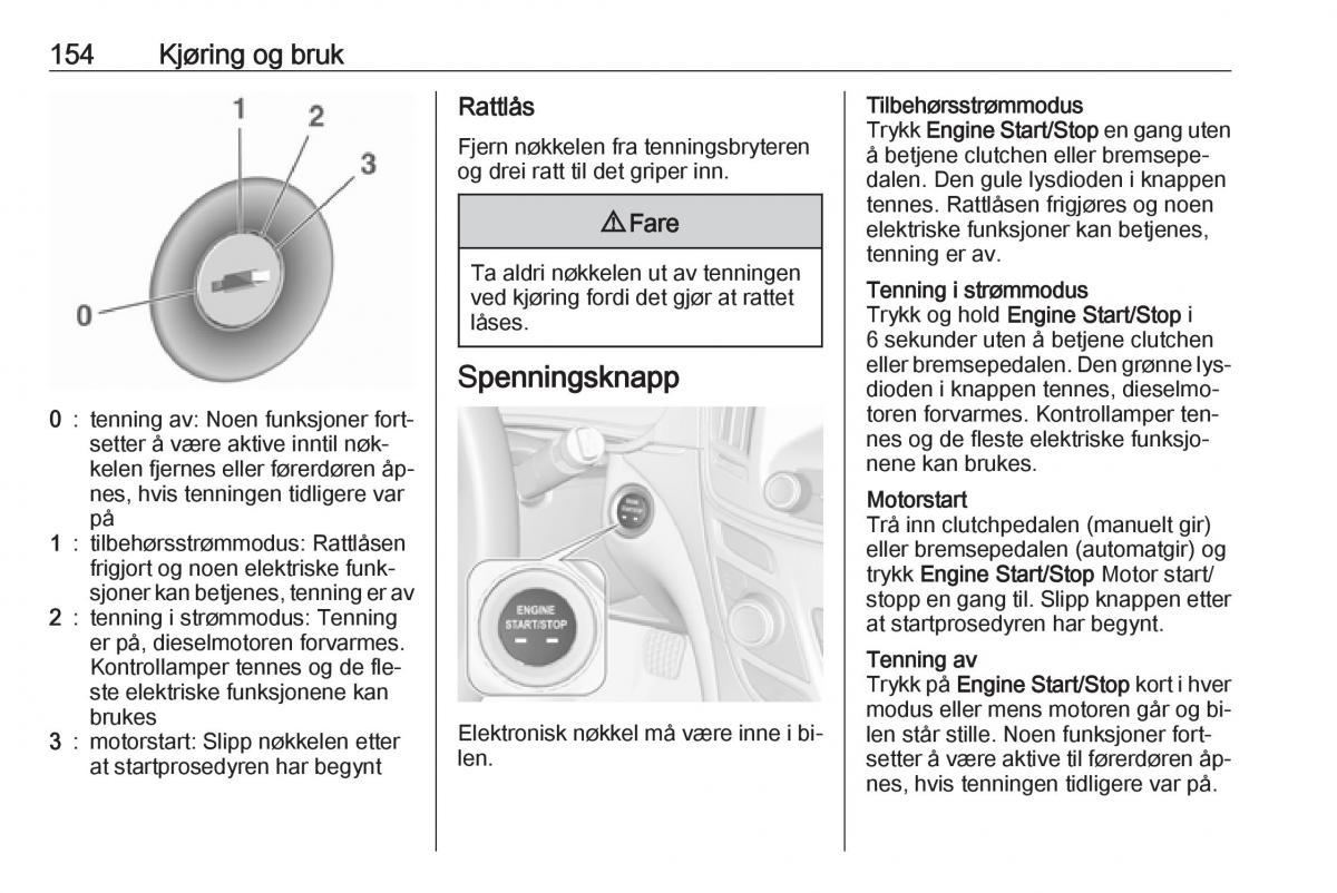 Opel Insignia A bruksanvisningen / page 156