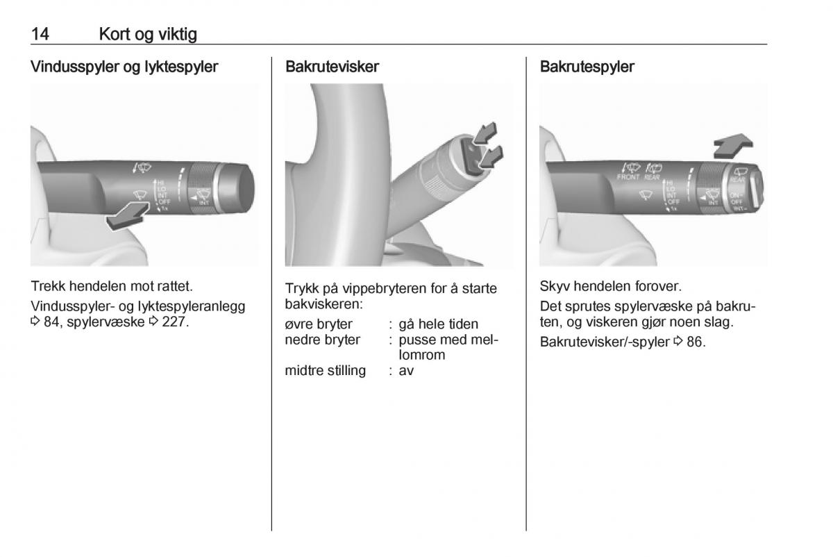 Opel Insignia A bruksanvisningen / page 16