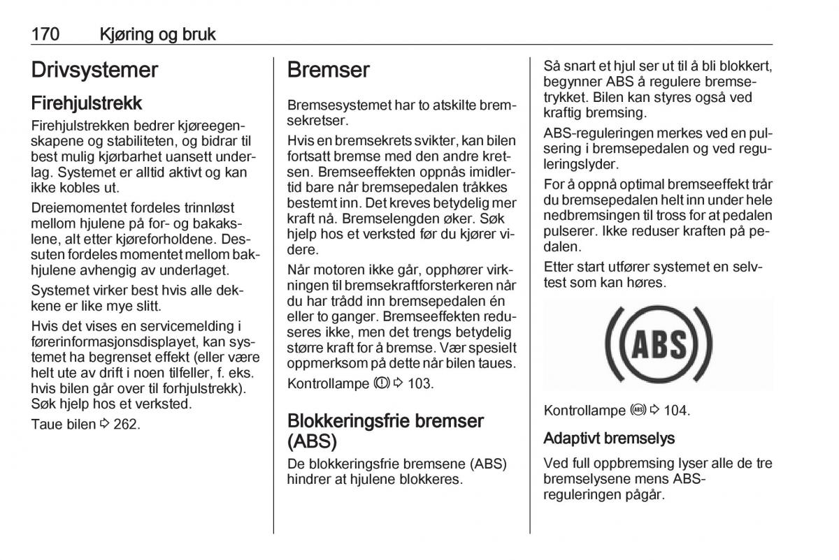 Opel Insignia A bruksanvisningen / page 172