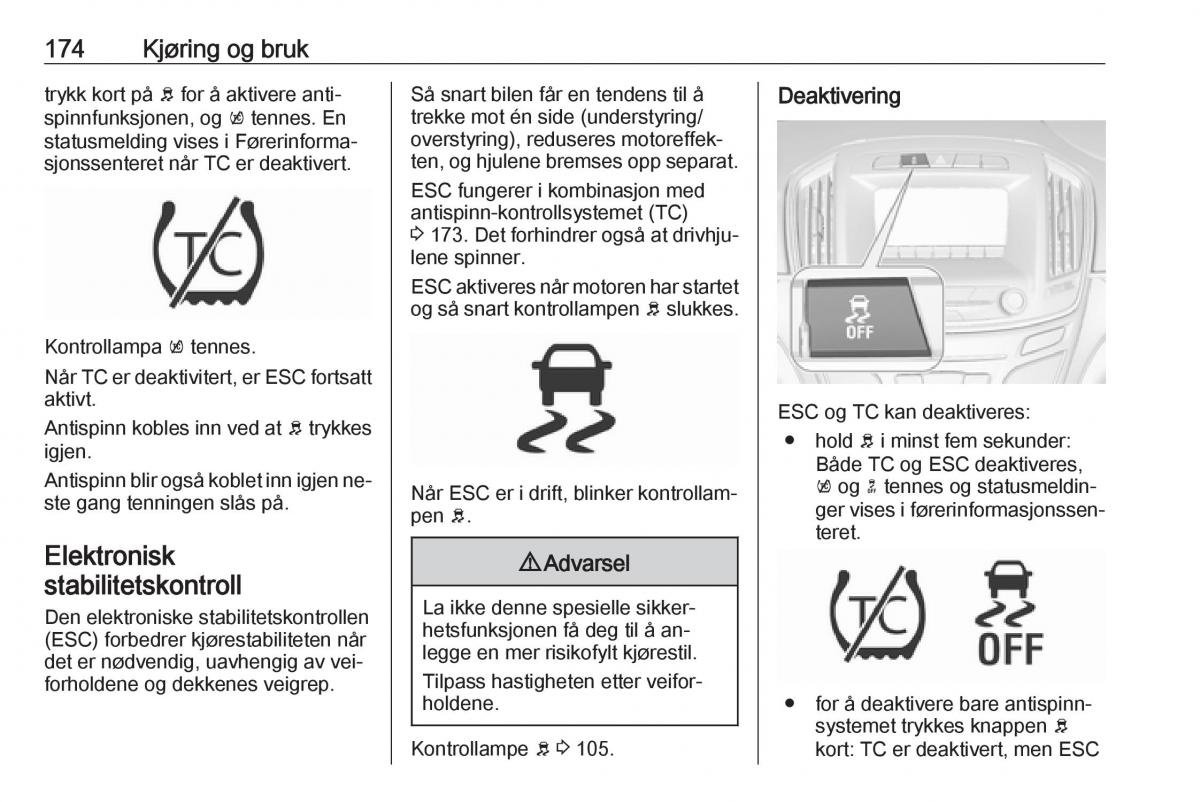 Opel Insignia A bruksanvisningen / page 176