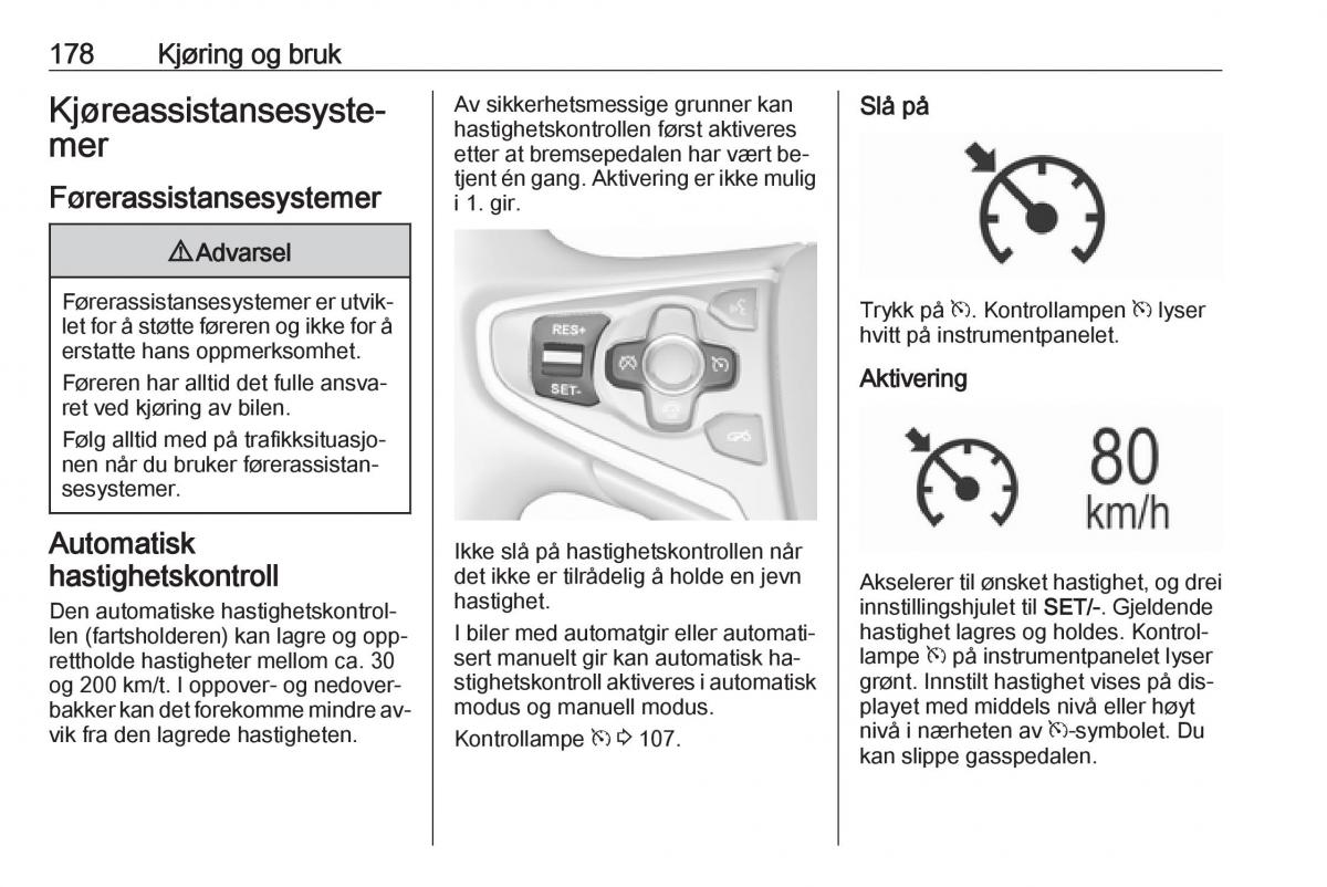 Opel Insignia A bruksanvisningen / page 180