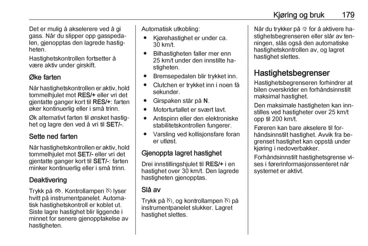 Opel Insignia A bruksanvisningen / page 181