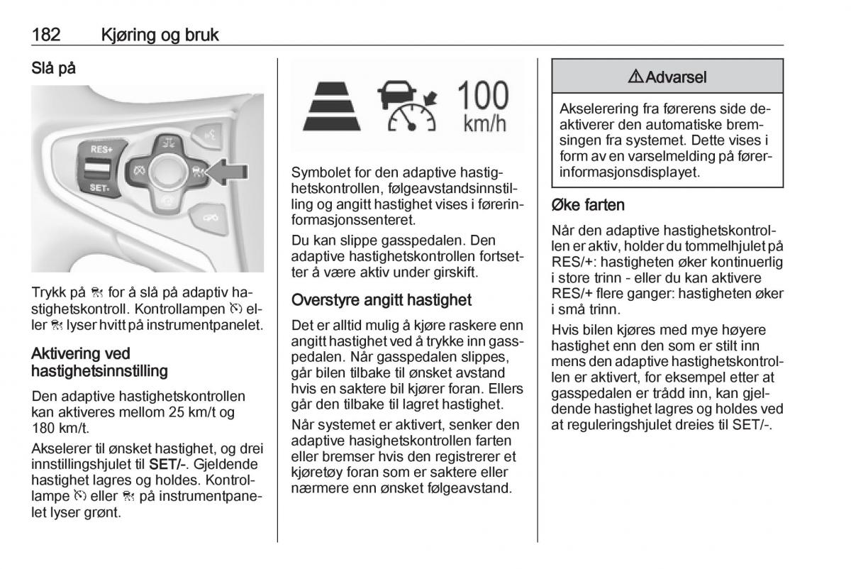 Opel Insignia A bruksanvisningen / page 184