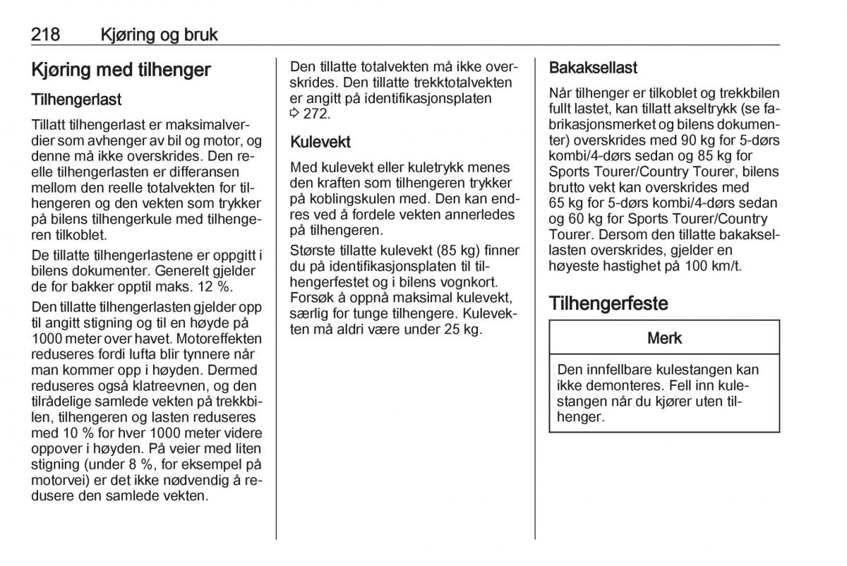 Opel Insignia A bruksanvisningen / page 220