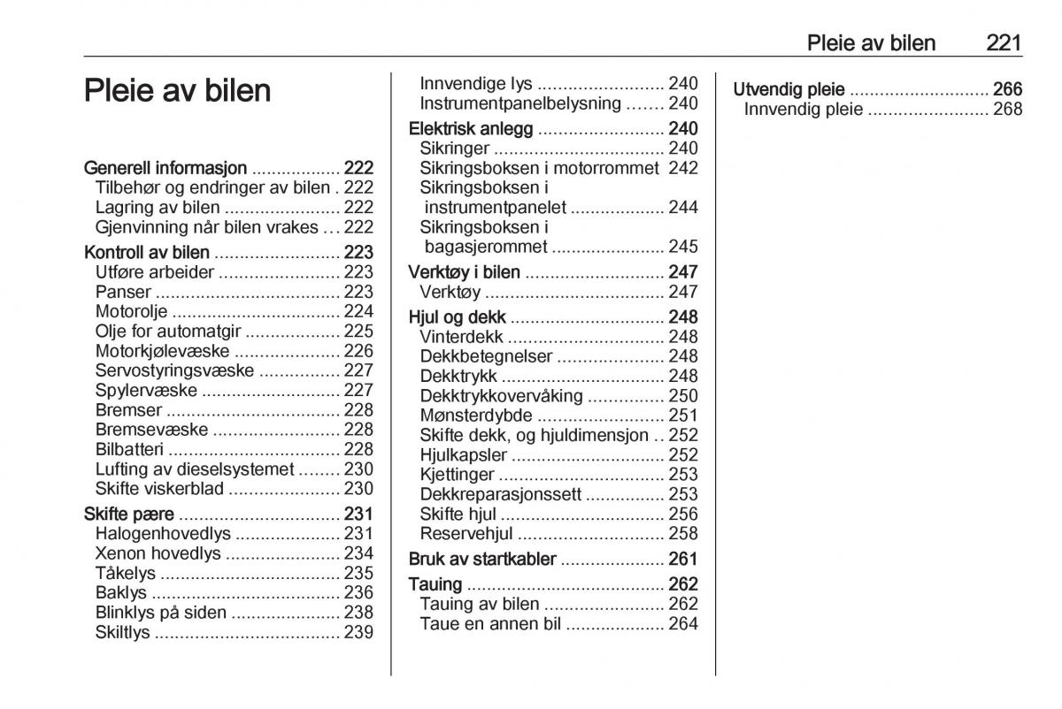 Opel Insignia A bruksanvisningen / page 223