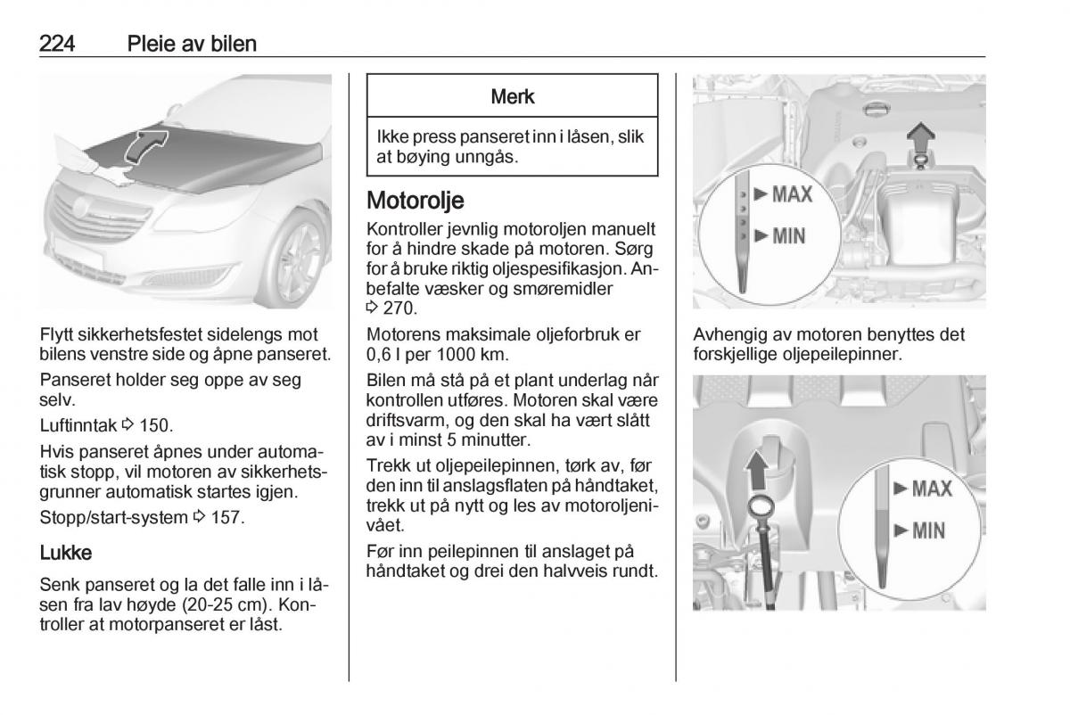 Opel Insignia A bruksanvisningen / page 226