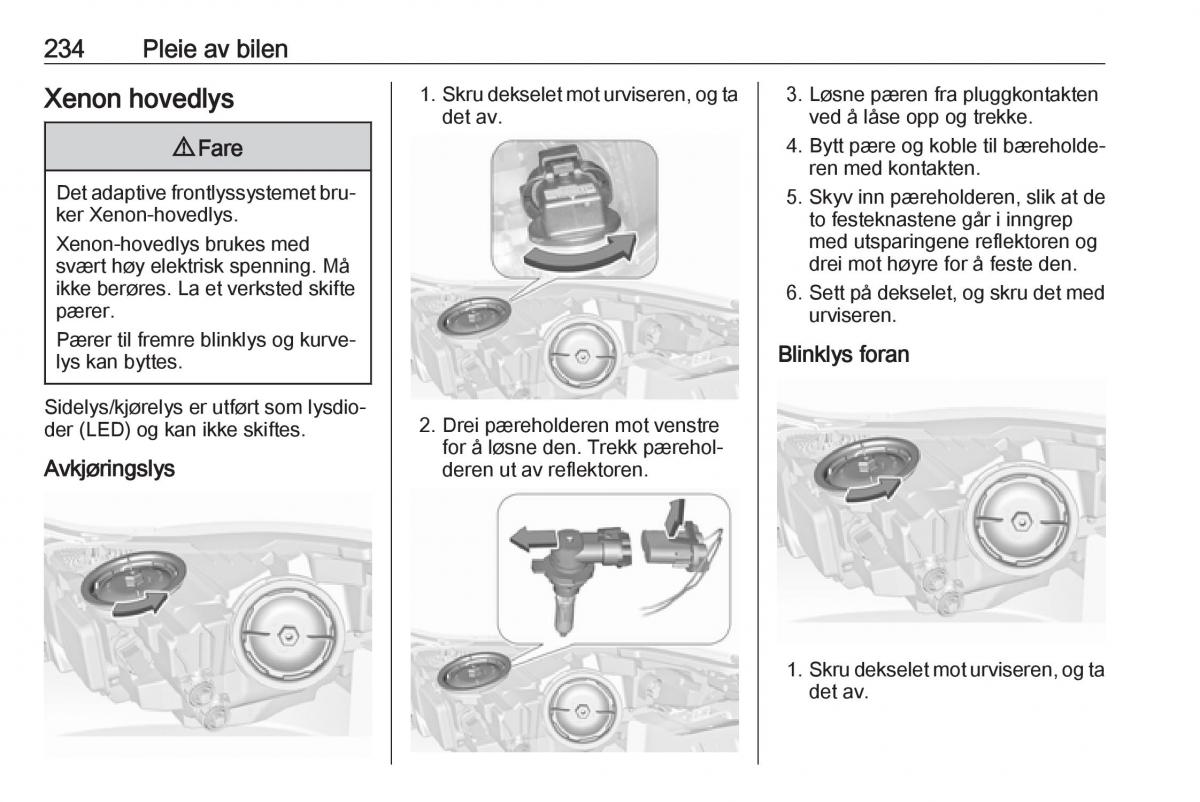 Opel Insignia A bruksanvisningen / page 236