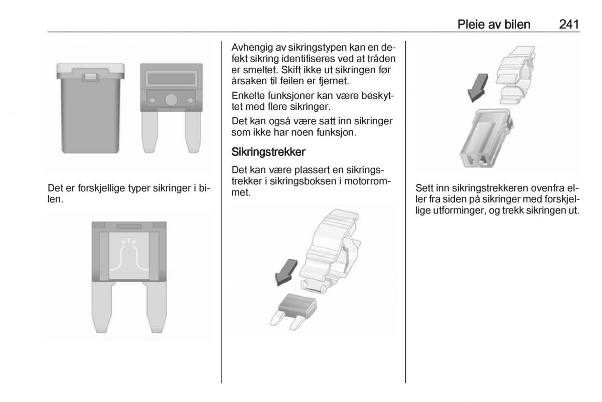 Opel Insignia A bruksanvisningen / page 243