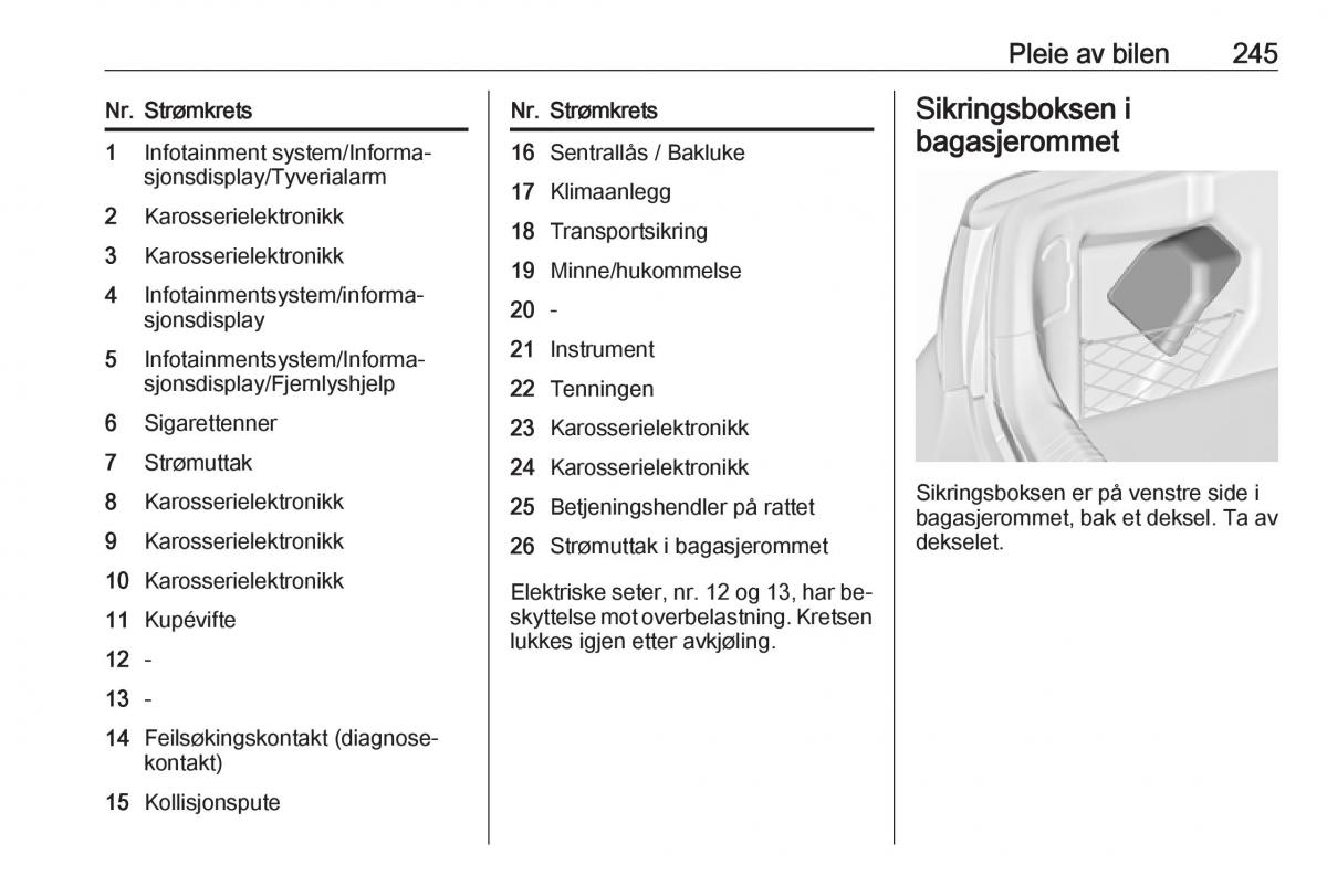 Opel Insignia A bruksanvisningen / page 247