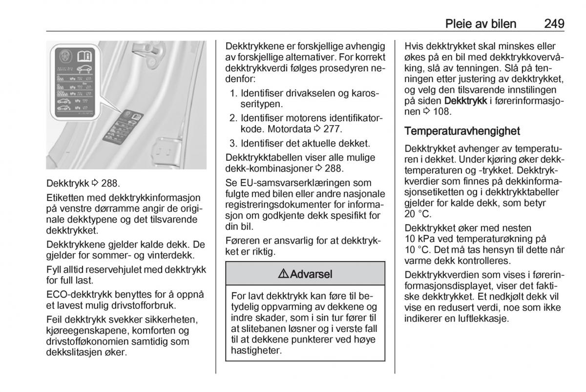 Opel Insignia A bruksanvisningen / page 251