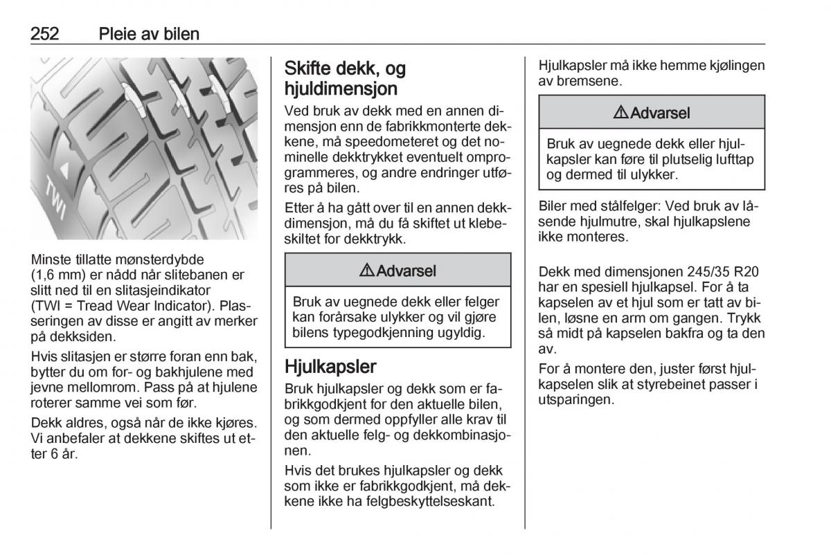 Opel Insignia A bruksanvisningen / page 254