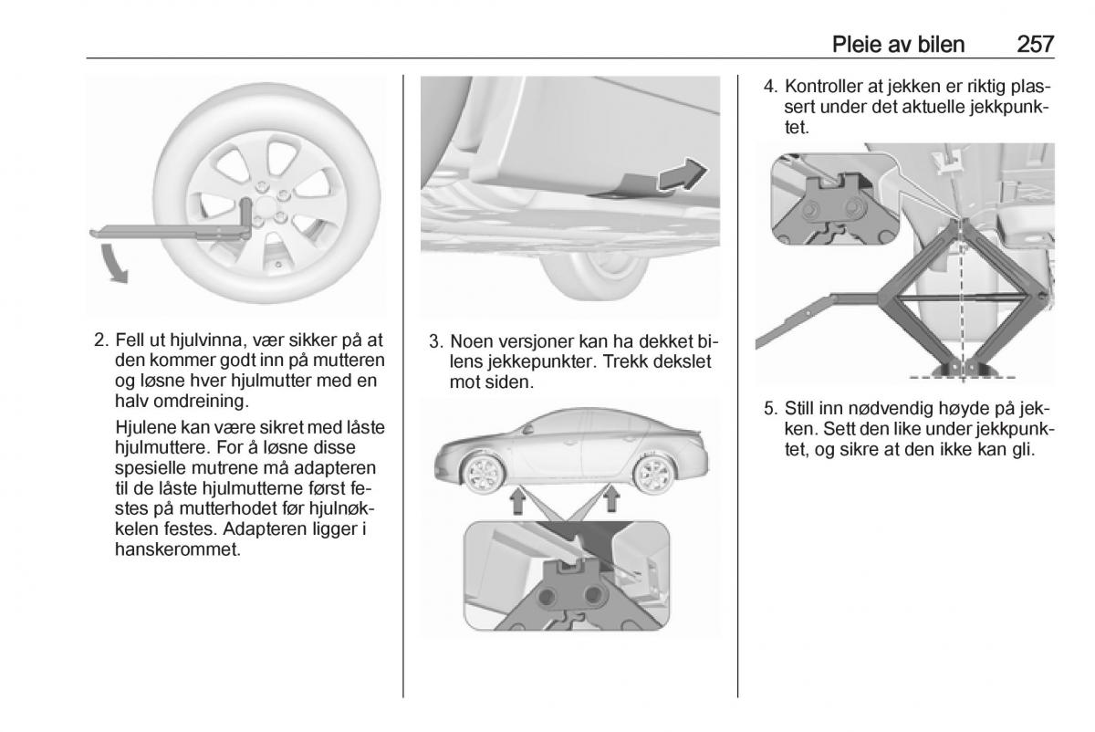 Opel Insignia A bruksanvisningen / page 259