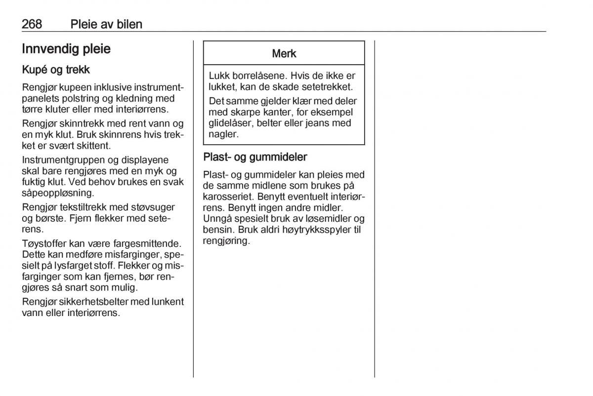 Opel Insignia A bruksanvisningen / page 270