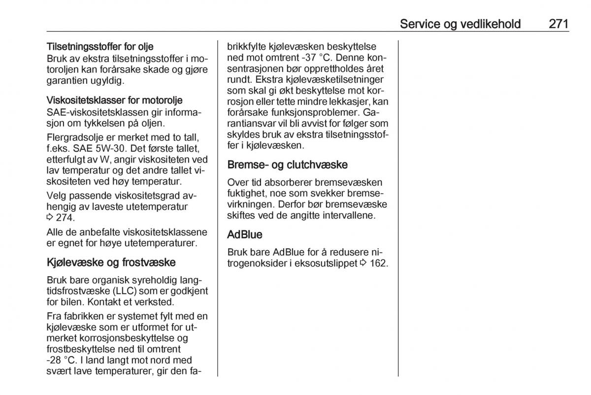 Opel Insignia A bruksanvisningen / page 273