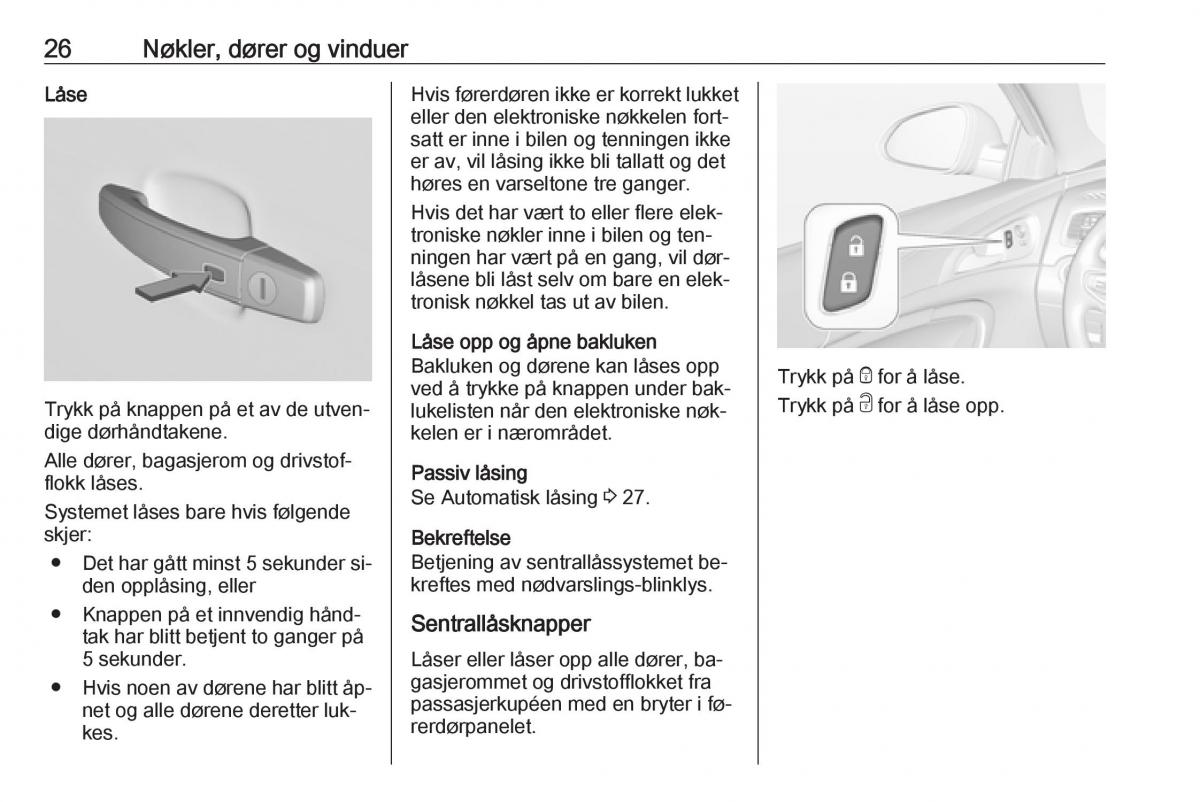 Opel Insignia A bruksanvisningen / page 28